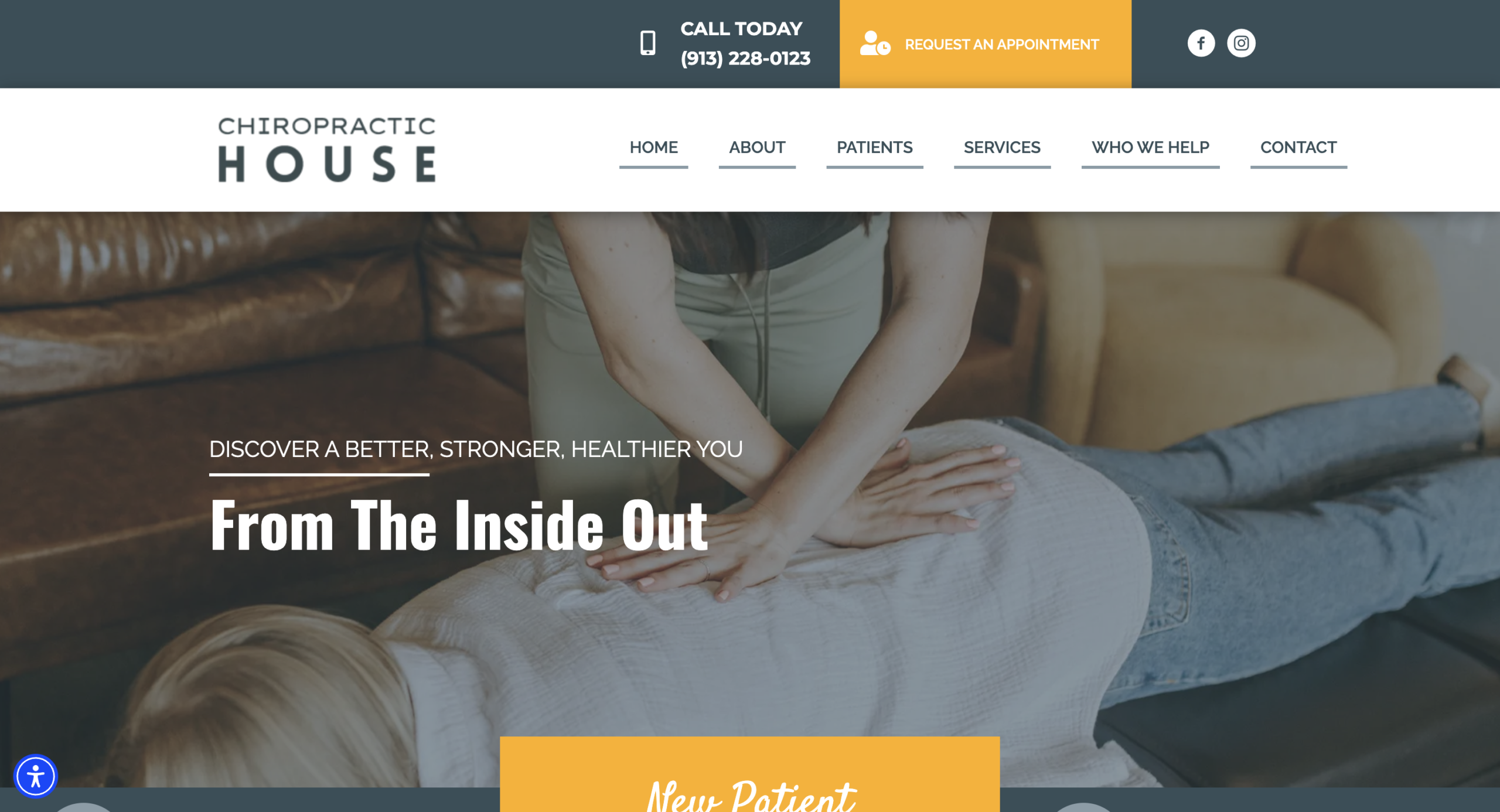 Before website redesign