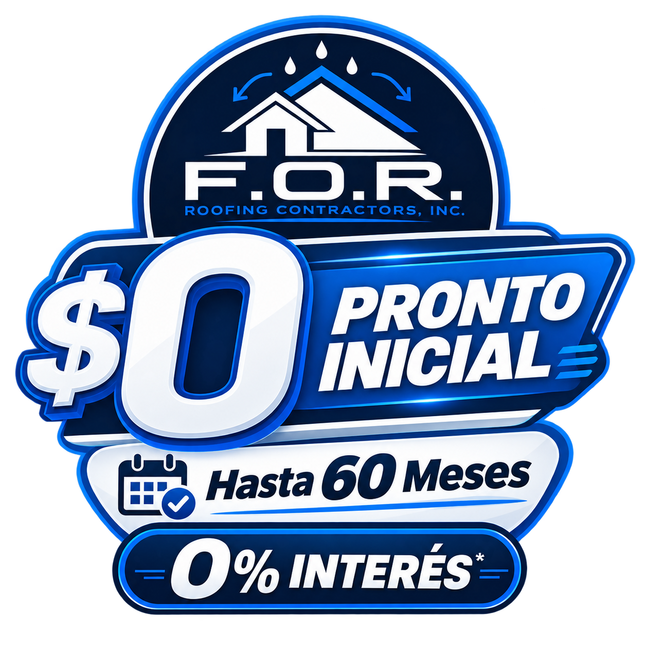 Badge de financiamiento F.O.R. Roofing